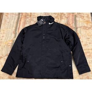 Nike Womens Synthetic-Fill Jacket Black Sportswear Loose Fit Snaps Medium NWT